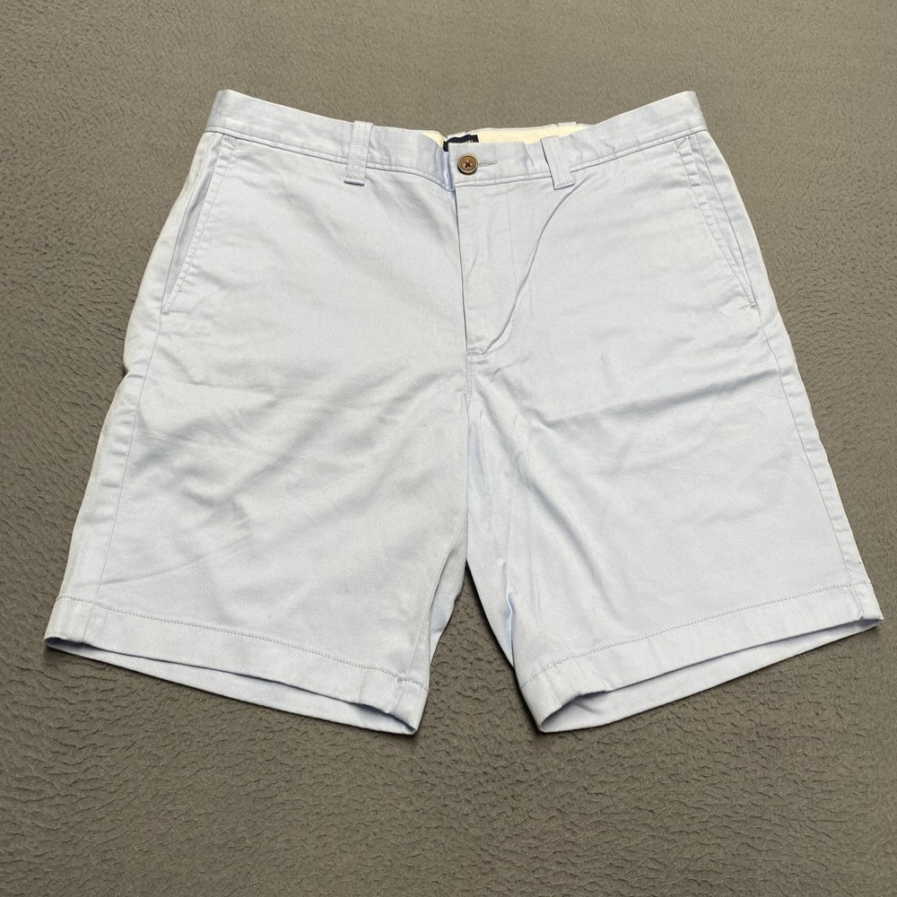 J Crew Shorts Mens 32 Blue Chino 9‎ In Inseam Stretch Cotton Casual H5020